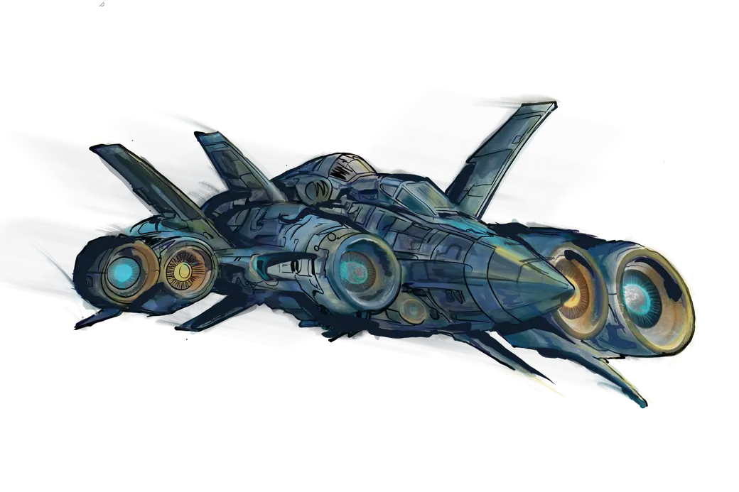 Futuristic spaceship representing innovative marketing strategies